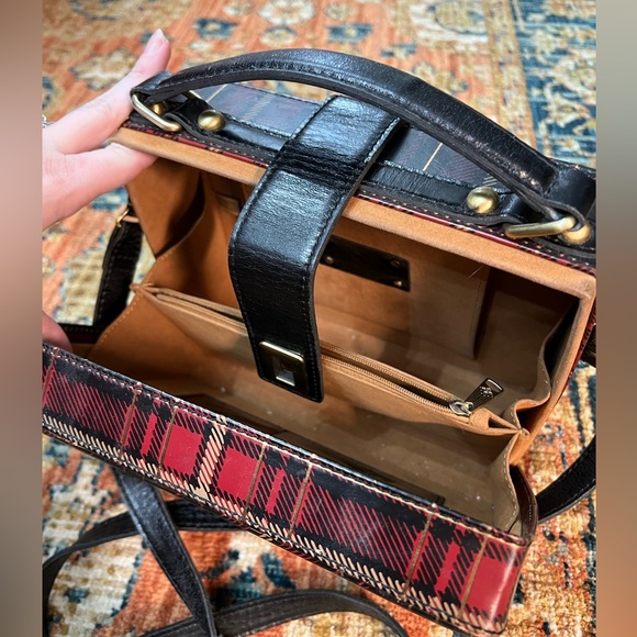 Patricia Nash Tauria Tartan Plaid Box Bag - Picture 3 of 4
